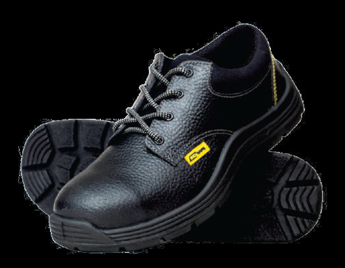 Worker wearing safety shoes