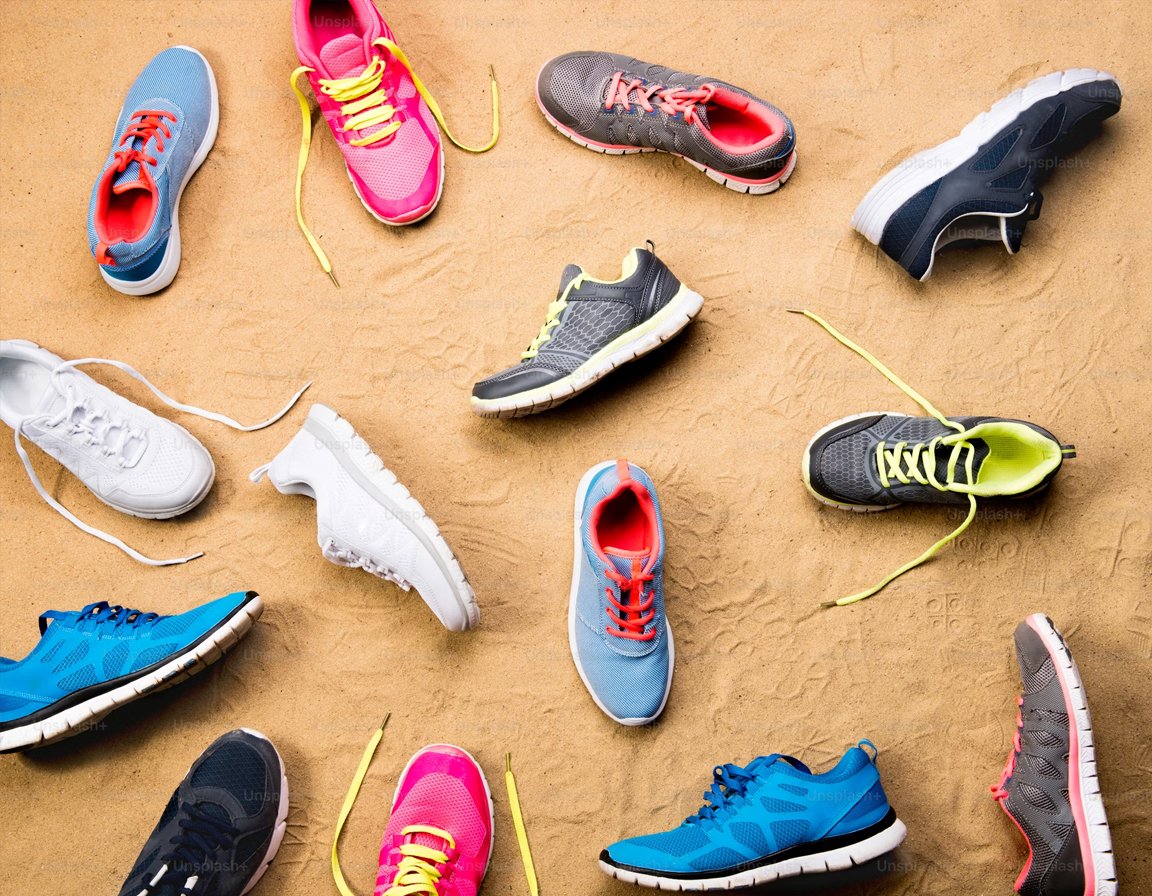 Pair of school sports shoes