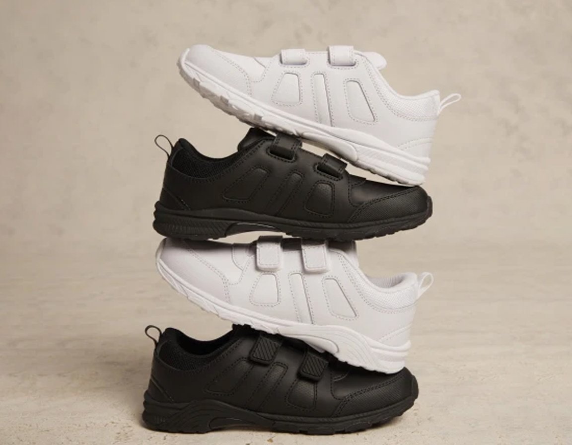 Pair of black uniform school shoes